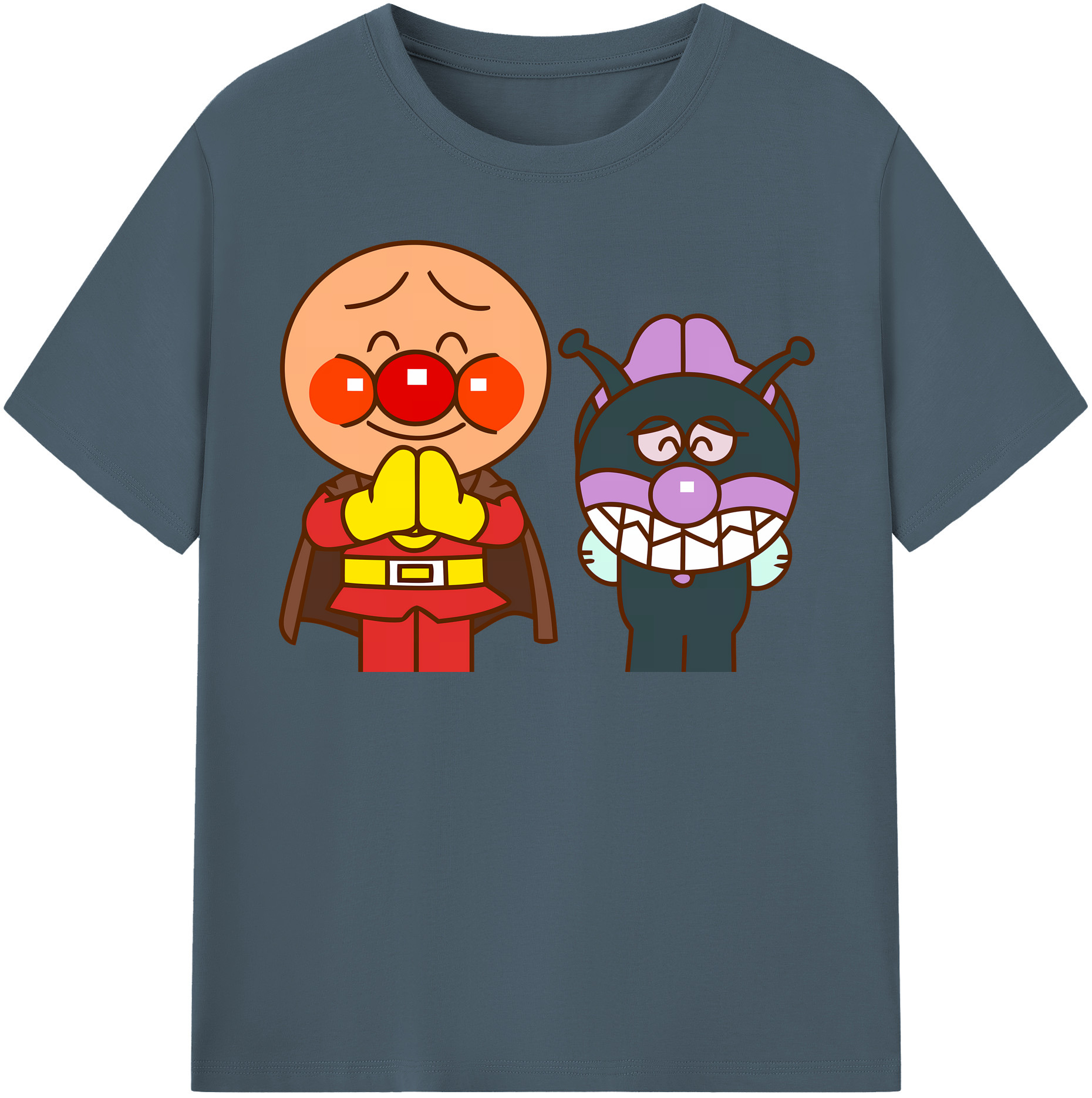 （画像用） アンパンマン Anpanman 綿100％半袖Tシャツ（フロントプリント）
